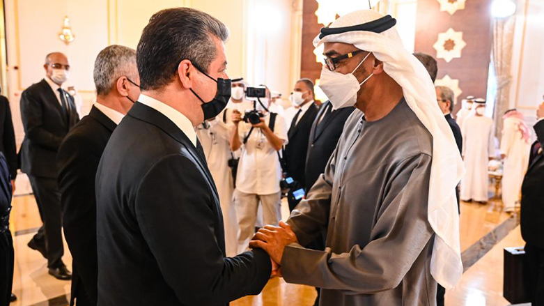 مسرور بارزاني ومحمد بن زايد في أبو ظبي